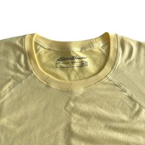 Eddie Bauer yellow athleisure athletic outdoor short sleeve t shirt as new  M
